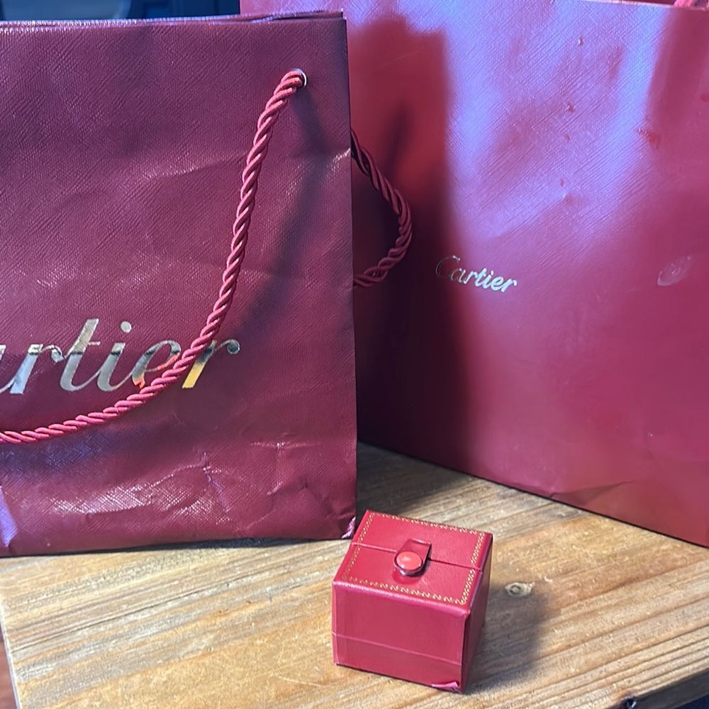 Cartier Red Luxury Shopping Bag